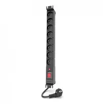 Acar PDU RACK maitinimo juosta su apsauga nuo viršįtampių 8 lizdai 1.5 m juoda (W2406)
