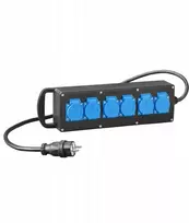 Elektro-Plast RS-P maitinimo prailgintuvas gumuotas 6x2P+Z su laidu ir kištuku 16A 7000-10