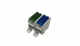 MOREK Paskirstymo blokas - skirstomasis HLAK25 (MAG) 2P mėlynas, žalias 2xAl/Cu 25mm+16mm 1000VAC/1500VDC MAG2251BG0