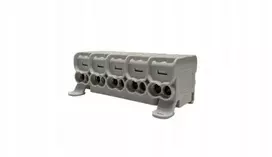 MOREK Paskirstymo blokas - skirstomasis HLAK25 (MAG) 5P pilkas 2xAl/Cu 25mm+16mm 1000VAC/1500VDC MAG5255A00