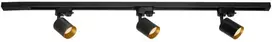 Eko-Light Prožektorių rinkinys su 1 fazės bėgine sistema TRACK 1-PH ETERNAL 1 m 3xGU10 juodas 4099854600050