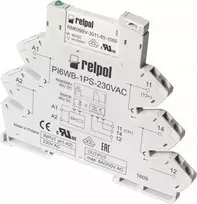 Relpol Sąsajos relė 1P 6A 230V AC/DC PIR6WB-1PS-230VAC/DC-R (PILKA) 857492