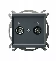 Ospel SONATA RTV galinė rozetė pilka grafitas GPA-RK/m/73