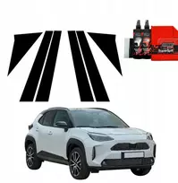 GrizzGlass Juoda plėvelė stulpams GrizzGlass BodyShield, skirta Toyota Yaris Cross (2021-2025) [6w1]