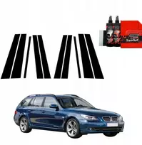 GrizzGlass Juoda plėvelė stulpams BodyShield BMW 5 E61 Kombi LCI (2007-2010) [10w1]