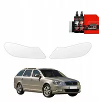 GrizzGlass Apsauginė plėvelė priekiniams žibintams BodyShield, skirta Skoda Octavia 2 Kombi Facelifting (2008-2013) [2w1]