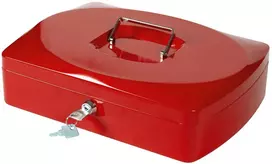 Q-Connect Pinigų dėžutė Q-CONNECT, ypač didelė, 330x235x90 mm, raudona