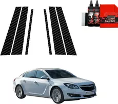 GrizzGlass Carbon plėvelė stulpams GrizzGlass BodyShield, skirta Opel Insignia A Sedan Facelifting (2013-2017) [6w1]