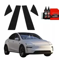 GrizzGlass Karboninė plėvelė statramsčiams GrizzGlass BodyShield, skirta Tesla Model Y Juniper (2024-2025) [4w1]