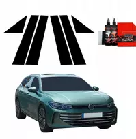 GrizzGlass Juoda plėvelė stulpams GrizzGlass BodyShield skirtas Volkswagen VW Passat B9 (2024-2025) [6w1]