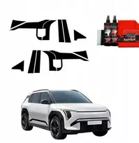 GrizzGlass Juoda plėvelė statramsčiams BodyShield, skirta Kia EV3 GT Line (2025) [12w1]