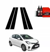 GrizzGlass Juoda plėvelė statramsčiams BodyShield skirtas Toyota Yaris (2011-2016) [4w1]