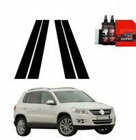 GrizzGlass Juoda plėvelė stulpams BodyShield, skirta Volkswagen Tiguan 5D (2007-2011) [4w1]