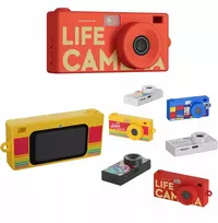 Skaitmeninis fotoaparatas Xrec Mini Aparat Kamera Retro Video 2k pakabutis raktų pakabukas + 32GB kortelė / Xrec X9 / Raudonas