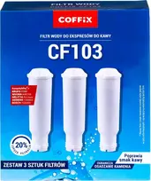 Coffix Vandens filtras espresso aparatams Coffix CF103 Melitta Nivona Krups Bosch Siemens 3 vnt.