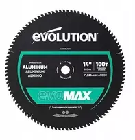 Evolution Piła diskinis aliuminio pjovimo peiliukas Evolution EVOMAX 355 mm Ø355 x 25,4 mm, 100 dantų TCT