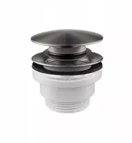 Aptel 660-310-61 / KFA / PRIEDAI / UNIVERSALUS PRAUSTUVO NUOTĖKĖJIMO MYGTUKAS TIPO KLIK-KLAK, PLASTIKINIS, GUN METAL Pilkas /