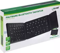 4kom.pl Klaviatūros Sulankstoma Bluetooth klaviatūra su jutikliniu skydeliu Juoda Bluetooth 5.4