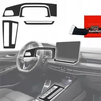 GrizzGlass Plėvelė vidaus apdailai GrizzGlass PianoSkin Juodas Matte, skirta Volkswagen Golf 8 (2024-2026) [4w1]