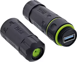InLine USB-A kabelio jungtis IP68 2x USB-A lizdas ekranuotas M20