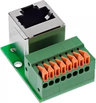 InLine RJ45 lizdas Push-In jungčiai 8 kontaktų Cat.5e kampuotas