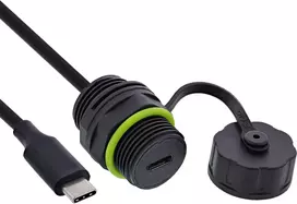 InLine USB-C kabelio jungtis IP68 ekranuotas lizdas kištukui 50cm
