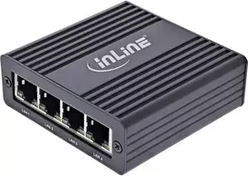 InLine USB-A 3.2 Gen.1 į 4x RJ45 Gigabit Ethernet adapteris