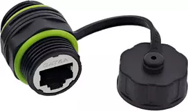 InLine Kabelinė jungtis mini Cat.6A IP68 ekranuota 2x RJ45 lizdas