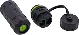 InLine Šviesolaidinis kabelio jungtis LWL SC trumpa IP68 2x2 SC lizdas M20