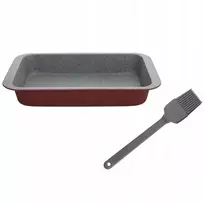 Tognana Stačiakampė skarda bordova 23x13cm ir teptukas pilkas W4444B2GGBOA