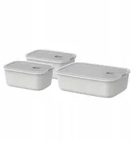 Rosti Mepal Mepal Trijų indų rinkinys EasyClip 2.0 2x700 ml + 1500 ml Baltas