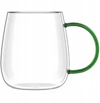 Vialli Design 2 stiklinės su žalia rankena 400 ml Bolla (1142)