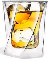 Vialli Design STIKLINĖ SU DVIGUBOMIS SIENELĖMIS VISKIUI 300ml CRISTALLO 25509 VIALLI DESIGN