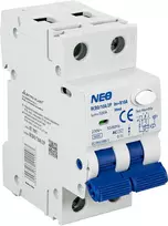 Elektro-Plast Automatinis diferencinės srovės jungiklis su viršsroviu RCBO/10A/2P B10A 30mA 2-polių (1P+N) tipas AC 87.901