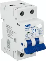 Elektro-Plast Diferencinis automatinis jungiklis su viršsrovės elementu RCBO/25A/2P B25A 30mA 2-polių (1P+N) AC tipo 87.904