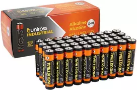 Uniross Baterija Industrial šarminė LR03 dėžutė 40 vnt. (UALKAAAID40)