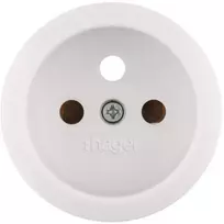 Hager Serie 1930 stiklas priekinė plokštė su kontaktų uždangomis kištukiniam lizdui su įžeminimu balta WTS7500PW