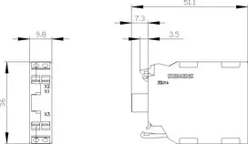 Siemens LED bloko laikiklis 3 spalvos raudona-geltona-žalia 24V AC-DC priekinis montavimas spyruokliniai gnybtai SIRIUS ACT 3SU1401-1BB24-3AA0