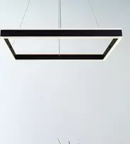 Pakabinamas šviestuvas Rabalux Kabanti lempa Juoda kabanti lempa Quadro LED žiedas 60W 4000K kabantis virš stalo