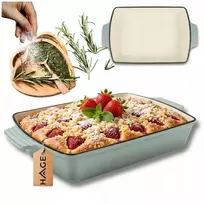 Atusa Emaliuota forma keptuvė ketaus 32 x 23,5cm HAGE SEA SALT (J33-seasalt)