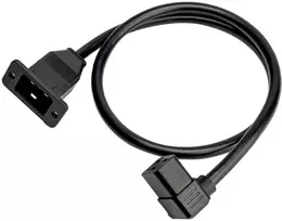 Maitinimo kabelis SilverStone Prailgintuvas su C20 kištuku į 90 laipsnių kampu C19 80cm (SST-PP16-2019D-80)