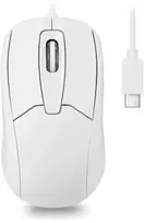 Perixx kompiuterinė pelė su laidu USB-C su slinkties ratuku balta PERIMICE-209 C W