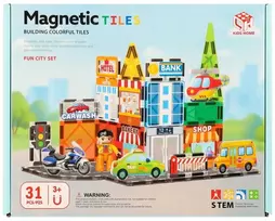 Mega Creative Magnetinės kaladėlės City 31 vnt. 25X20X6 MC pud 12 (188-M501)