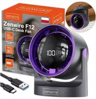 „Zenwire Mini ventiliatorius“ – mažas stalinis biurinis ventiliatorius, tylus, galingas, USB-C, nešiojamas