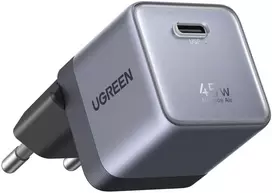 Ugreen Sieninis įkroviklis GaN 45W USB-C PD QC Nexode Air, pilkas