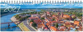 Stalinis kalendorius Timer Memo Kaunas, 290x105mm, kartoninis laminuotas viršelis
