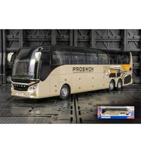 1/32 mastelio apžvalginio autobuso modelio transporto priemonės žaislas su garsu ir šviesa, patraukiamas automobilio žaislas vaikams Kalėdų dovana 1/32-Size:23.5*6.5*4.5cm auksas