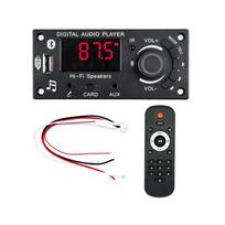 2*50W „pasidaryk pats“ skaitmeninis stiprintuvas „Bluetooth 5.0“ MP3 dekoderis, automobilinis MP3 muzikos grotuvas USB FM radijas TF kortelė mikrofonas Aux įrašymo modulis black