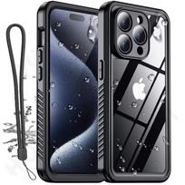 IP68 Shellbox Vandeniui atsparus dėklas iPhone 16 15 14 13 12 11 Pro Max XR XS Max 13Mini 15Plus Aliuminis Plaukiojimui Telefonas Prabangus Dėklas For iPhone 12 juoda