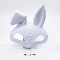 Rankomis tapyta tuščia zuikio kaukė DIY matinė balta zuikučio maskaradinė moteriška kaukė Helovino vakarėliui PVC zuikio nedažytos dekoratyvinės kaukės